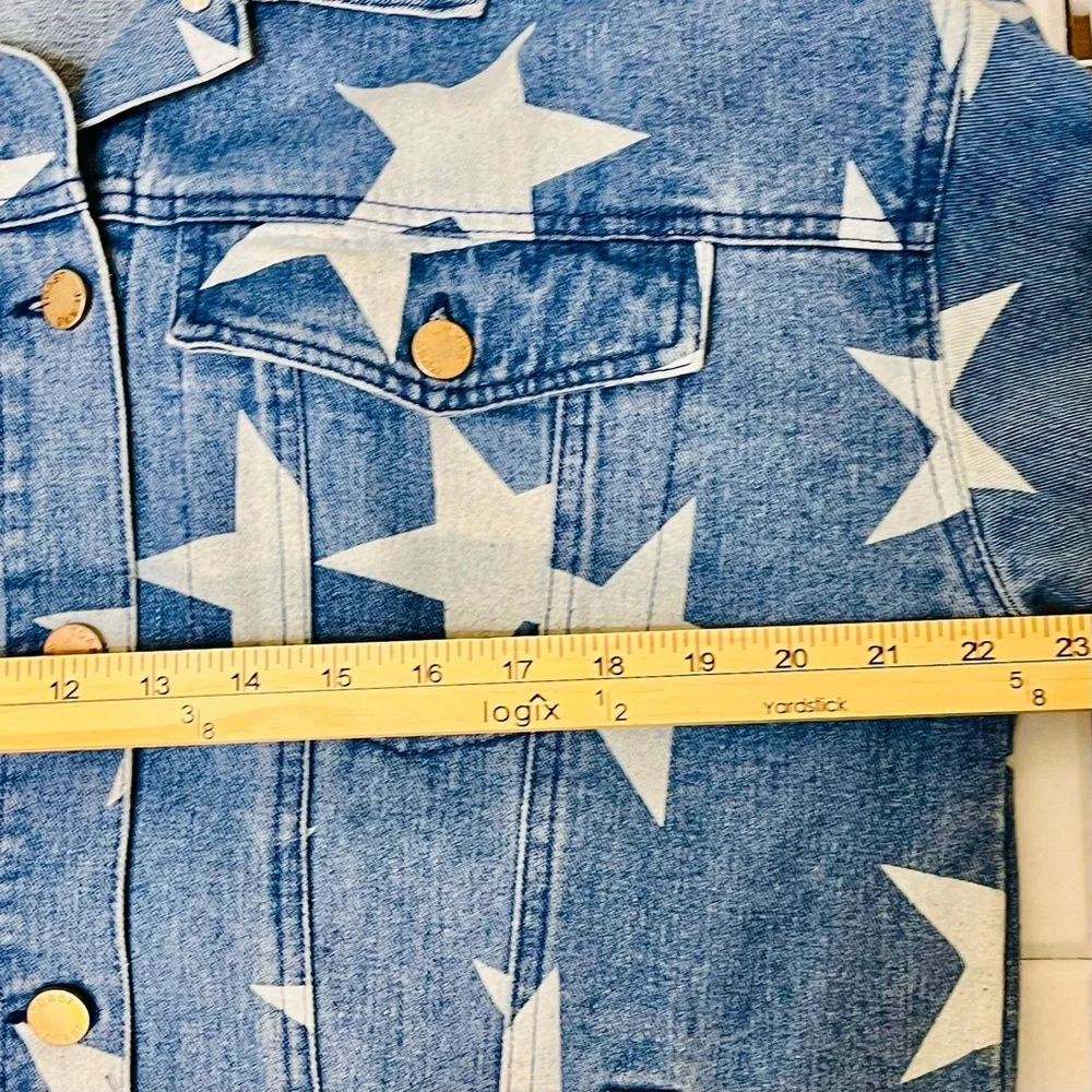 TOAST JEANS Star Print Oversized Women’s Jacket Sz S 100% Cotton